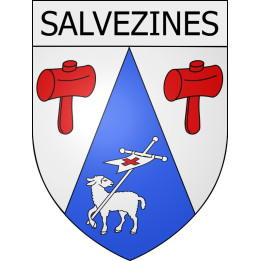 Salvezines 11 ville Stickers blason autocollant adhésif
