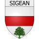 Pegatinas escudo de armas de Sigean adhesivo de la etiqueta engomada