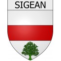 Sigean 11 ville Stickers blason autocollant adhésif