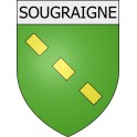 Sougraigne 11 ville Stickers blason autocollant adhésif