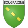 Sougraigne 11 ville Stickers blason autocollant adhésif