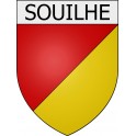 Souilhe 11 ville Stickers blason autocollant adhésif