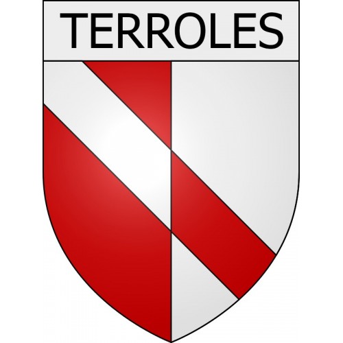 Pegatinas escudo de armas de Roubia adhesivo de la etiqueta engomada