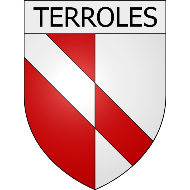 Pegatinas escudo de armas de Roubia adhesivo de la etiqueta engomada