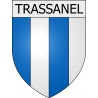 Trassanel 11 ville Stickers blason autocollant adhésif