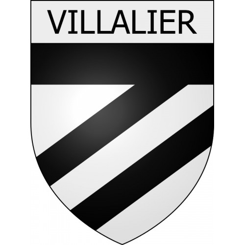 Villalier 11 ville Stickers blason autocollant adhésif