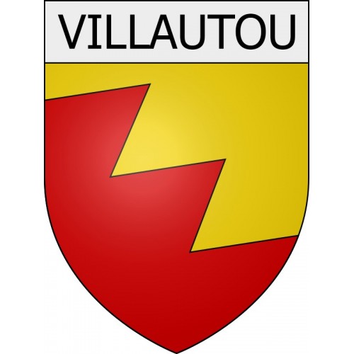Villautou 11 ville Stickers blason autocollant adhésif