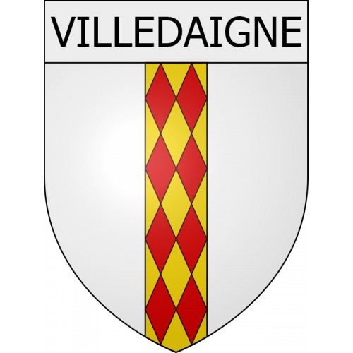 Villedaigne 11 ville Stickers blason autocollant adhésif