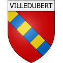 Pegatinas escudo de armas de Villedaigne adhesivo de la etiqueta engomada