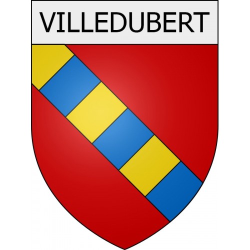 Pegatinas escudo de armas de Villedaigne adhesivo de la etiqueta engomada