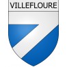 Villefloure 11 ville Stickers blason autocollant adhésif