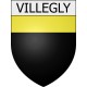 Villegly 11 ville Stickers blason autocollant adhésif