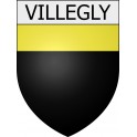 Villegly 11 ville Stickers blason autocollant adhésif