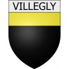 Villegly 11 ville Stickers blason autocollant adhésif