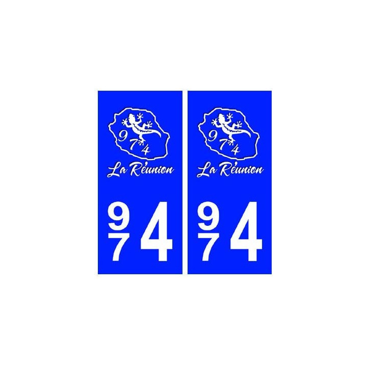 974 blason La Réunion autocollant plaque