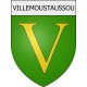Villemoustaussou 11 ville Stickers blason autocollant adhésif