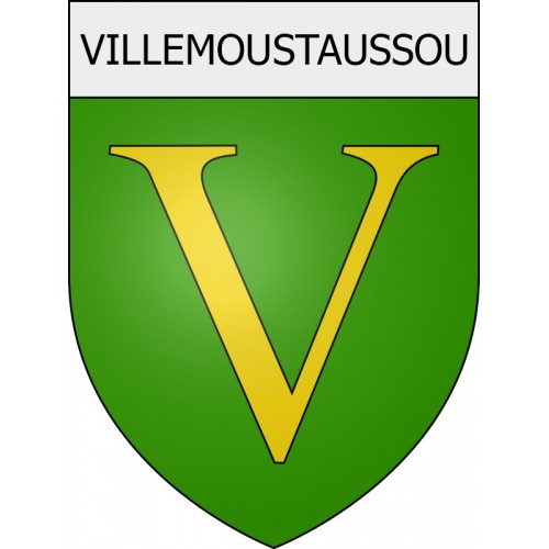 Villemoustaussou 11 ville Stickers blason autocollant adhésif