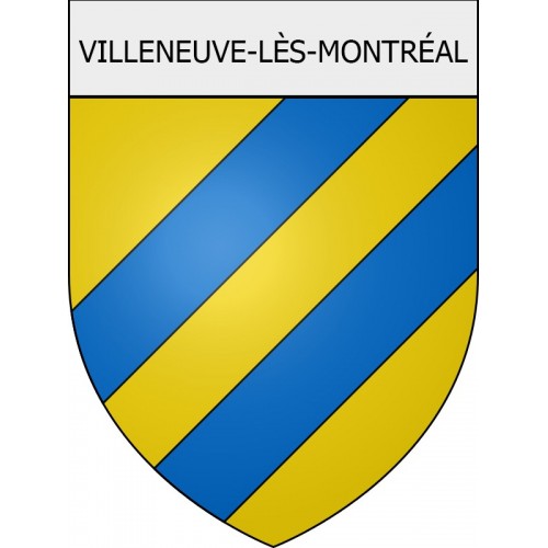 Villeneuve-lès-Montréal 11 ville Stickers blason autocollant adhésif