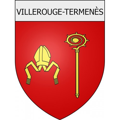 Pegatinas escudo de armas de Roubia adhesivo de la etiqueta engomada