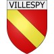 Villespy 11 ville Stickers blason autocollant adhésif