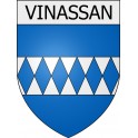 Vinassan 11 ville Stickers blason autocollant adhésif