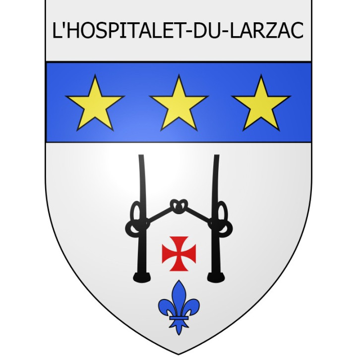 l-hospitalet-du-larzac  12 ville Stickers blason autocollant adhésif