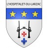 l-hospitalet-du-larzac  12 ville Stickers blason autocollant adhésif