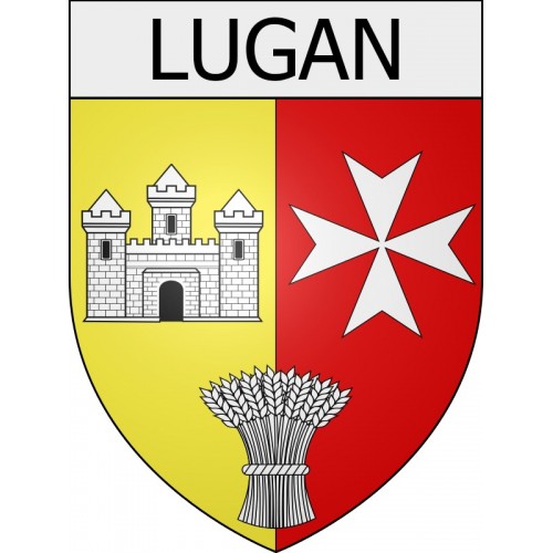 lugan 12 ville Stickers blason autocollant adhésif