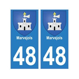 48 Marvejols blason autocollant plaque stickers ville