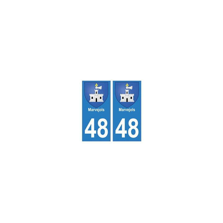 48 Marvejols blason autocollant plaque stickers ville