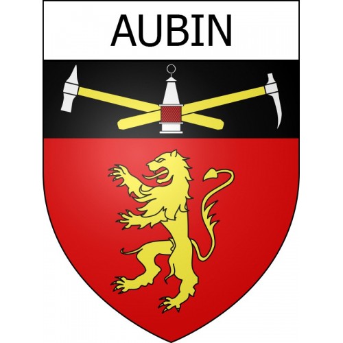 Aubin 12 ville Stickers blason autocollant adhésif