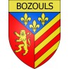 Bozouls 12 ville Stickers blason autocollant adhésif