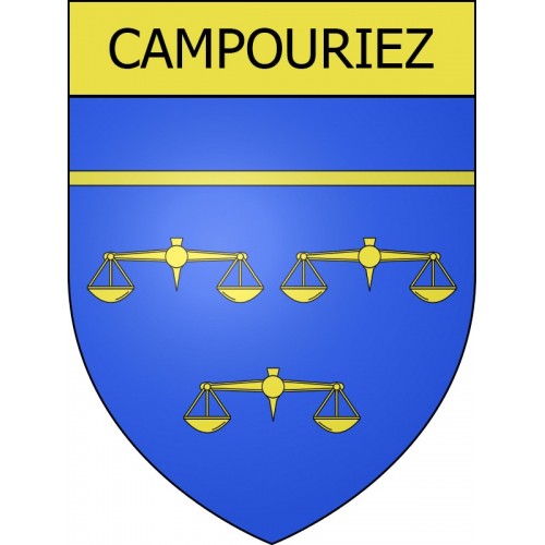 Campouriez 12 ville Stickers blason autocollant adhésif