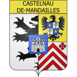 Castelnau-de-Mandailles 12 ville Stickers blason autocollant adhésif