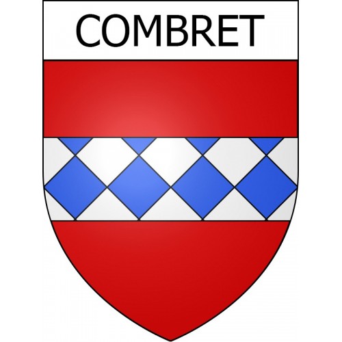 Combret 12 ville Stickers blason autocollant adhésif
