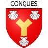 Conques 12 ville Stickers blason autocollant adhésif