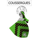 Coussergues 12 ville Stickers blason autocollant adhésif