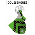 Coussergues 12 ville Stickers blason autocollant adhésif