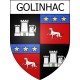 Golinhac 12 ville Stickers blason autocollant adhésif