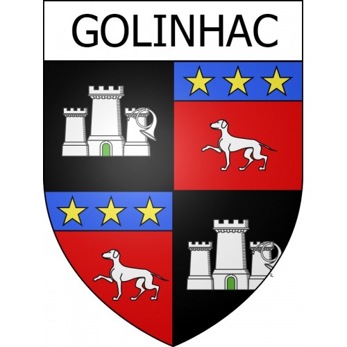 Golinhac Sticker wappen, gelsenkirchen, augsburg, klebender aufkleber