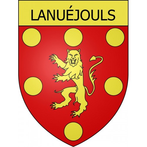 Lanuéjouls 12 ville Stickers blason autocollant adhésif