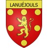 Lanuéjouls 12 ville Stickers blason autocollant adhésif