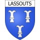 Lassouts 12 ville Stickers blason autocollant adhésif