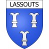 Lassouts 12 ville Stickers blason autocollant adhésif