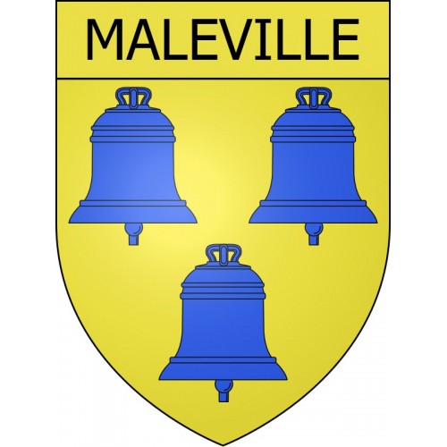 Maleville 12 ville Stickers blason autocollant adhésif