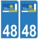 48 Mende logo autocollant plaque stickers ville