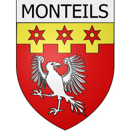Monteils 12 ville Stickers blason autocollant adhésif