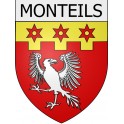 Monteils 12 ville Stickers blason autocollant adhésif
