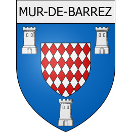 Mur-de-Barrez 12 ville Stickers blason autocollant adhésif