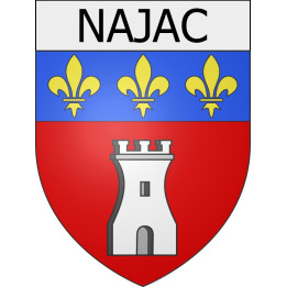 Najac 12 ville Stickers blason autocollant adhésif